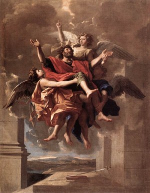 Oil poussin, nicolas Painting - The Ecstasy of St Paul   1649-50 by Poussin, Nicolas