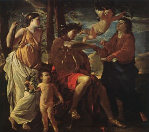 Oil poussin, nicolas Painting - The Inspiration of the Poet, 1636-38 by Poussin, Nicolas