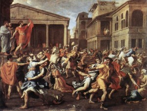  Photograph - The Rape of the Sabine Women   1637-38 by Poussin, Nicolas
