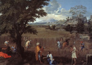 Oil summer Painting - The Summer (Ruth and Boaz), 1660-64 by Poussin, Nicolas
