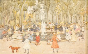 Oil prendergast, maurice brazil Painting - In Central Park, New York   1900-03 by Prendergast, Maurice Brazil
