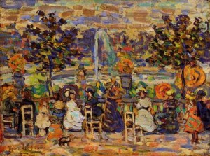 Oil gardens Painting - In Luxembourg Gardens 1907 by Prendergast, Maurice Brazil