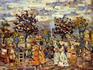 Oil gardens Painting - In the Luxembourg Gardens 1907 by Prendergast, Maurice Brazil