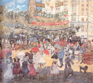 Oil prendergast, maurice brazil Painting - Madison Square   1901 by Prendergast, Maurice Brazil