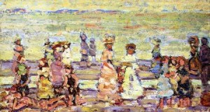 Oil Painting - Maine Beach 1910-1913 by Prendergast, Maurice Brazil