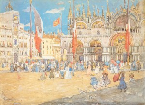 Oil prendergast, maurice brazil Painting - St. Mark's, Venice   1898 by Prendergast, Maurice Brazil