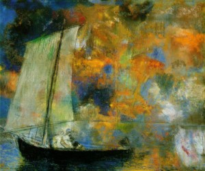 Oil Painting - Flower Clouds    c. 1903 by Redon, Odilon
