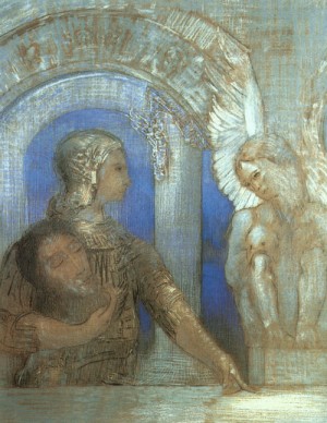 Oil redon, odilon Painting - Mystical Knight 1894 by Redon, Odilon