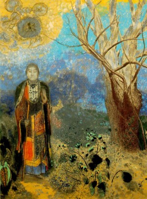 Oil redon, odilon Painting - The Buddha    c. 1905 by Redon, Odilon