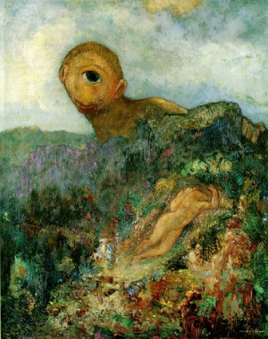 Oil redon, odilon Painting - The Cyclops    c. 1914 by Redon, Odilon