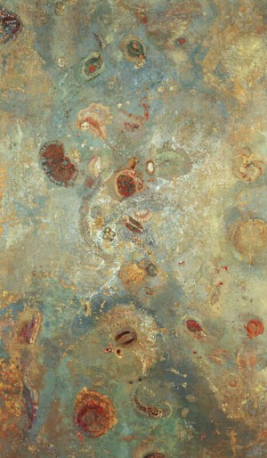 Oil redon, odilon Painting - Underwater Vision, 1910 by Redon, Odilon