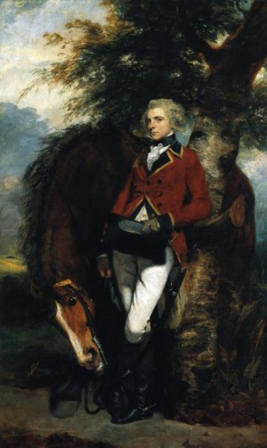 Oil reynolds, sir joshua Painting - Colonel George Coussmaker. 1782. by Reynolds, Sir Joshua