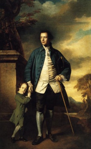 Oil Painting - Edward Morant and His Son John. 1759. by Reynolds, Sir Joshua