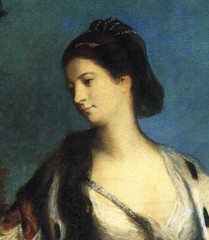 Oil Painting - Elizabeth, Duchess of Hamilton and Argyll. Detail. 1758-59. by Reynolds, Sir Joshua