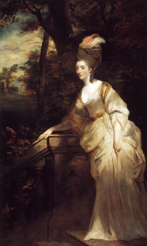 Oil reynolds, sir joshua Painting - Georgiana, Duchess of Devonshire. 1775-76. by Reynolds, Sir Joshua
