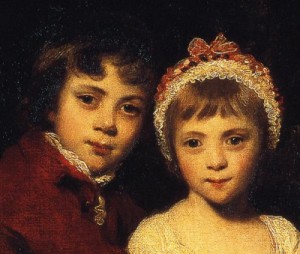 Oil Painting - John Parker and His Sister Theresa. Detail. 1779. by Reynolds, Sir Joshua