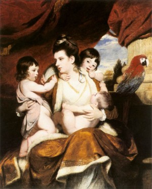 Oil Painting - Lady Cockburn and her Three Eldest Sons    1773 by Reynolds, Sir Joshua