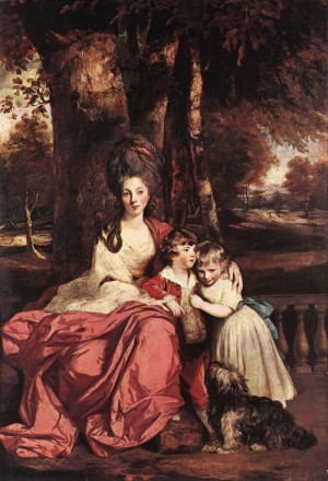 Oil reynolds, sir joshua Painting - Lady Elizabeth Delme and her Children     1777-80 by Reynolds, Sir Joshua