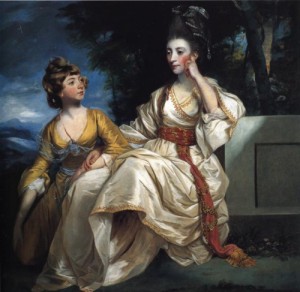 Oil reynolds, sir joshua Painting - Mrs Henry Thrale with Her Daughter. 1777. by Reynolds, Sir Joshua