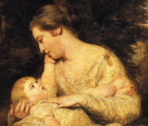 Oil Painting - Mrs Richard Hoare and Child. Detail. 1763. by Reynolds, Sir Joshua