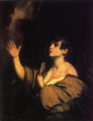 Oil Painting - The Calling of Samuel.   1776. by Reynolds, Sir Joshua