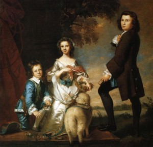 Oil reynolds, sir joshua Painting - Thomas and Martha Neate, with Tutor. by Reynolds, Sir Joshua