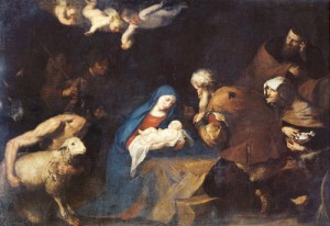 Oil the Painting - Adoration of the Shepherds   1640 by Ribera, Jusepe de