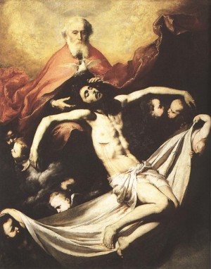 Oil ribera, jusepe de Painting - Holy Trinity   1635-36 by Ribera, Jusepe de