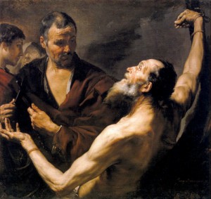 Oil ribera, jusepe de Painting - Martyrdom of St. Bartholomew   1634 by Ribera, Jusepe de
