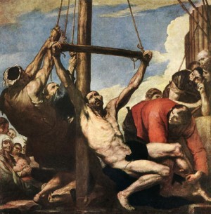 Oil ribera, jusepe de Painting - Martyrdom of St Philip    1639 by Ribera, Jusepe de