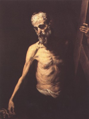 Oil ribera, jusepe de Painting - St Andrew    1630-32 by Ribera, Jusepe de