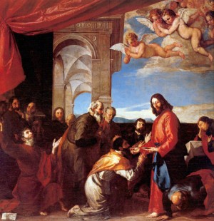 Oil ribera, jusepe de Painting - The Communion of the Apostles   1651 by Ribera, Jusepe de