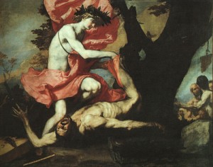 Oil ribera, jusepe de Painting - The Flaying of Marsyas, Musee Royaux des Beaux Arts du Belgique, Brussels by Ribera, Jusepe de