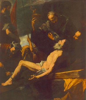 Oil the Painting - The Martyrdom of St Andrew    1628 by Ribera, Jusepe de