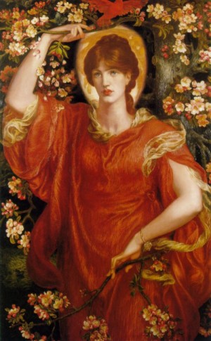 Oil Painting - A Vision of Fiammetta  1878  146 x 89 cm  Private collection by Rossetti, Dante Gabriel