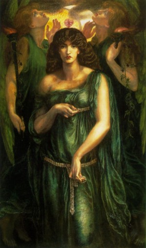 Oil Painting - Astarte Syriaca  1877  72 x 42 in  Manchester City Art Gallery by Rossetti, Dante Gabriel