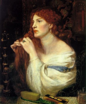 Oil Painting - Fazio's Mistress  1863  17 x 15 in  Tate Gallery, London by Rossetti, Dante Gabriel