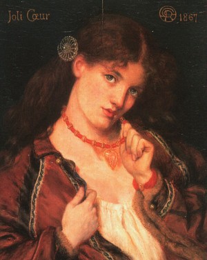Oil rossetti, dante gabriel Painting - Joli Coeur, 1867. by Rossetti, Dante Gabriel