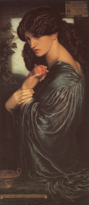 Oil Painting - Proserpine, 1874,  Tate Gallery in London by Rossetti, Dante Gabriel