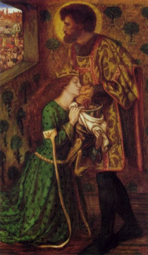 Oil rossetti, dante gabriel Painting - St. George and the Princess Sabra  1862  52.4 x 30.8 cm  Tate Gallery, London by Rossetti, Dante Gabriel