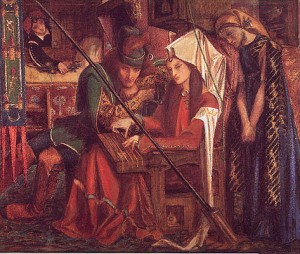 Oil rossetti, dante gabriel Painting - The Tune of Seven Towers, 1857 by Rossetti, Dante Gabriel