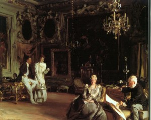 Oil sargent, john singer Painting - An Interior in Venice, 1899 by Sargent, John Singer