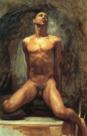 Oil nude Painting - Nude Study of Thomas E. McKeller, 1917-20 by Sargent, John Singer