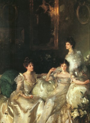 Oil the Painting - The Wyndham Sisters- Lady Elcho, Mrs. Adeane, and Mrs. Tenant, 1899 by Sargent, John Singer