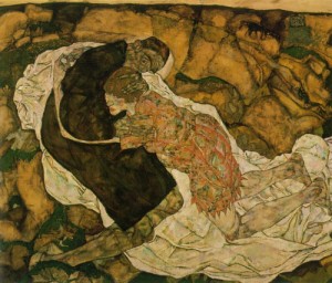 Oil the Painting - Death and the Maiden 1915-16 by Schiele, Egon