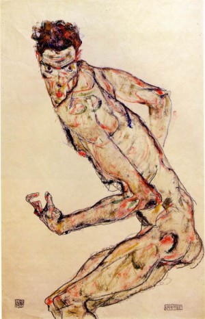 Oil schiele, egon Painting - Klaar by Schiele, Egon