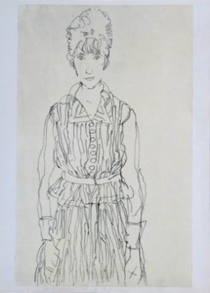 Oil portrait Painting - Portrait of Edith Schiele, 1915 by Schiele, Egon