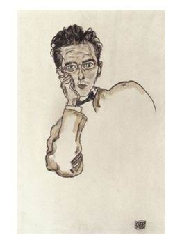 Oil portrait Painting - Portrait of the Art Dealer, Paul Wengraf by Schiele, Egon