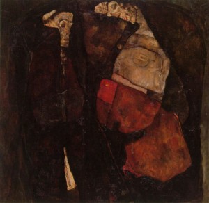 Oil woman Painting - Pregnant Woman and Death  1911 by Schiele, Egon
