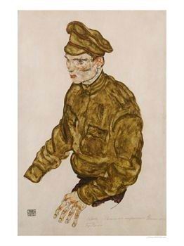 Oil schiele, egon Painting - Russian Prisioner of War by Schiele, Egon